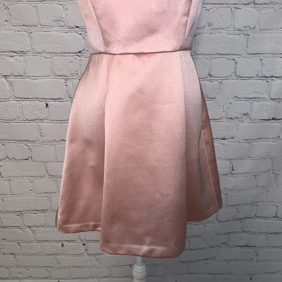 NWT BCBGENERATION Metallic Rose Flare Dress - Picture 3 of 7